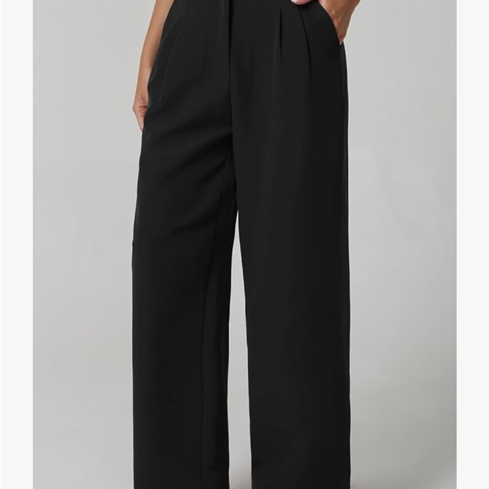 NWT High Waisted Wide Leg Black Dress Pants - Picture 3 of 16